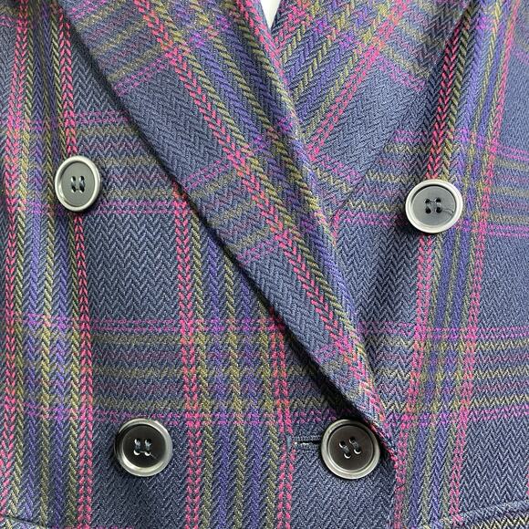 Vintage Stirling Cooper Women's Purple Plaid Jacket Size 12 Retro 80’s‎ Vibes - Picture 10 of 13